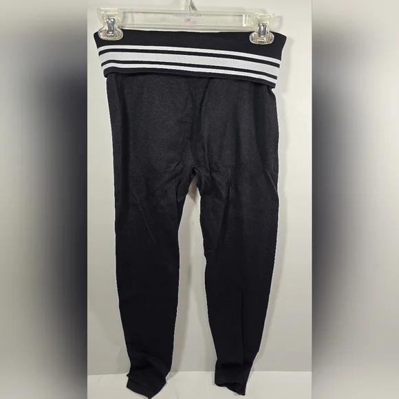 Victoria’s Secret PINK Roll Top Leggings Women's Small Black NWOT - Picture 3 of 11